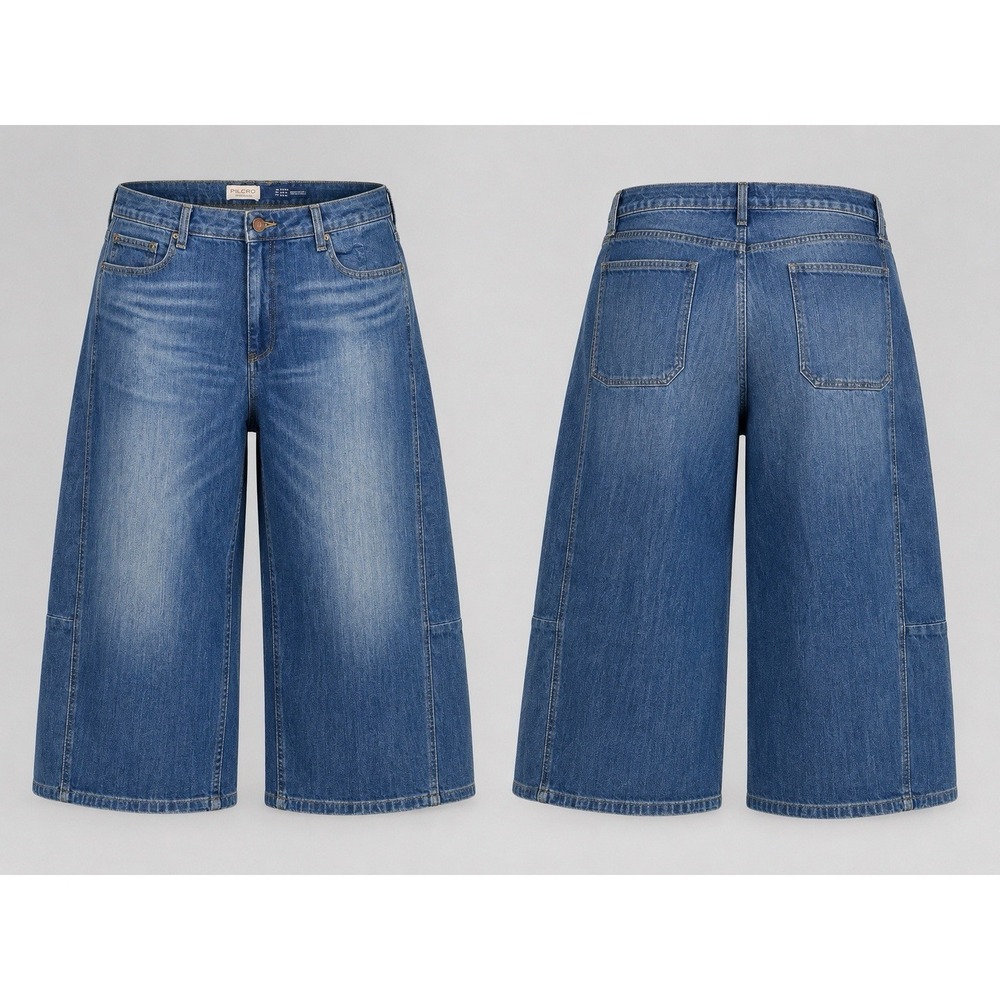 PILCRO Jeans Womens 18 Blue The Barrel High Rise Crop Denim BAGGY Y2K  WIDE LEG